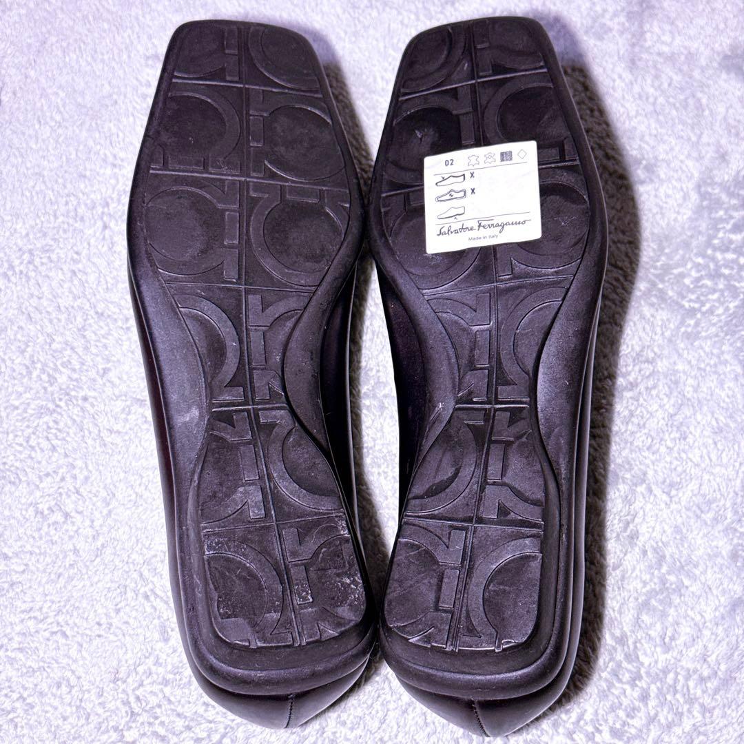 23cm【未使用】フェラガモ ローファー ブラック レディース 5 1/2