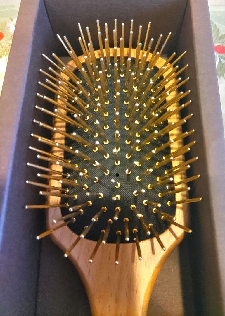 新品未使用　阿原　YUAN　ユアン 金好梳ヘアブラシ２４Ｋメッキ　美髪頭皮ケア