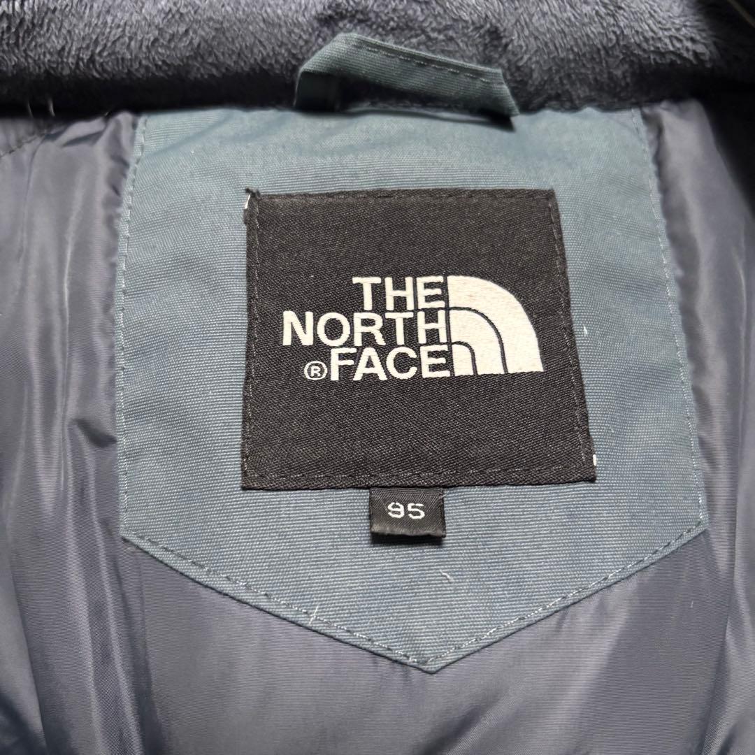 ☆人気　ノースフェイス　ファー　ダウンジャケット　パーカー　ブルーグレー　M
