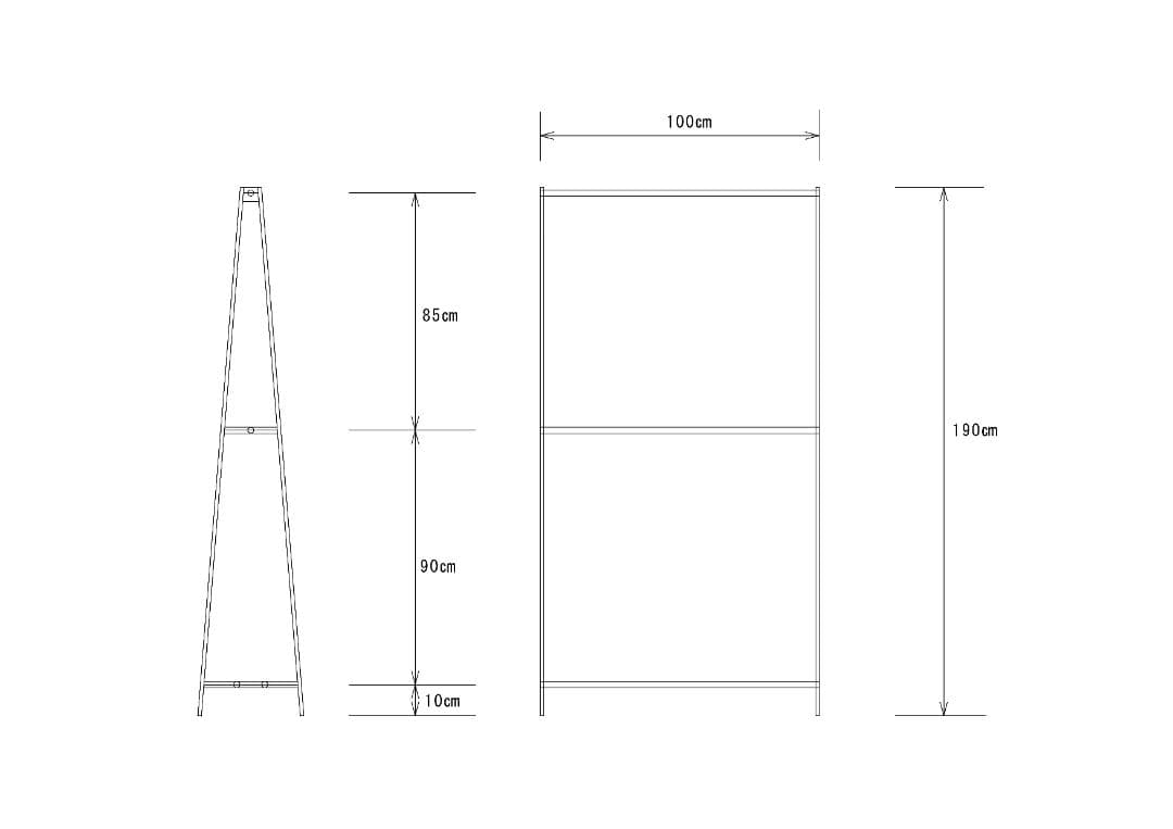 マコさん専用　鉄製ハンガーラック 高さ190cm 幅100cm 2段タイプ