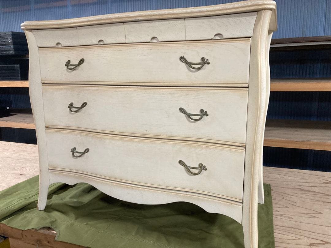 あ*え様 松永工房　カンティーヌ　チェスト　白家具　猫足　IDC取扱　キズ有り