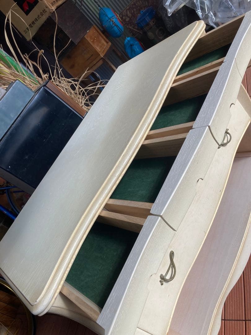 あ*え様 松永工房　カンティーヌ　チェスト　白家具　猫足　IDC取扱　キズ有り