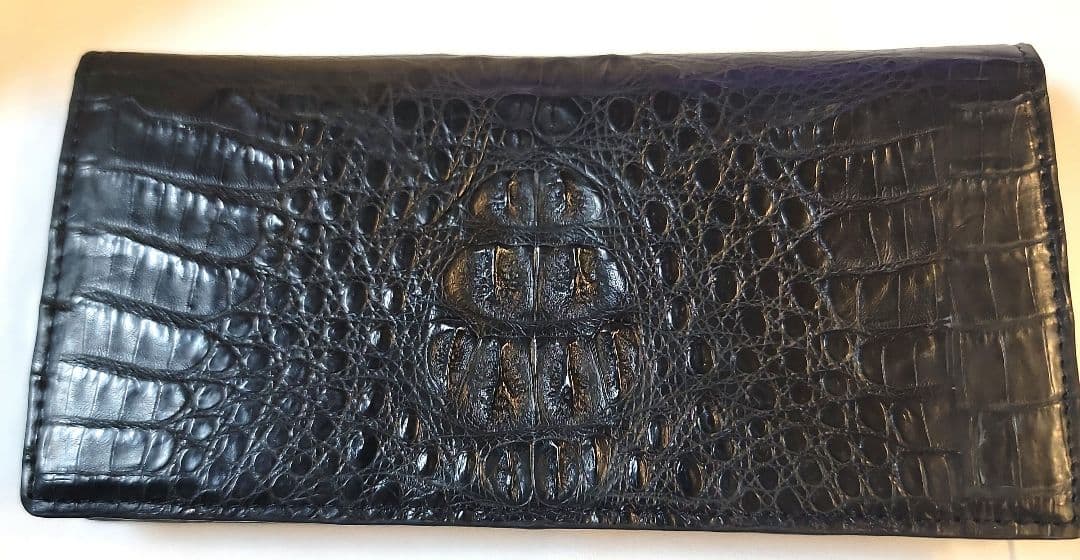 新品　RODANIA ロダニア　本ワニ革　長財布　クロコダイル　ブラック