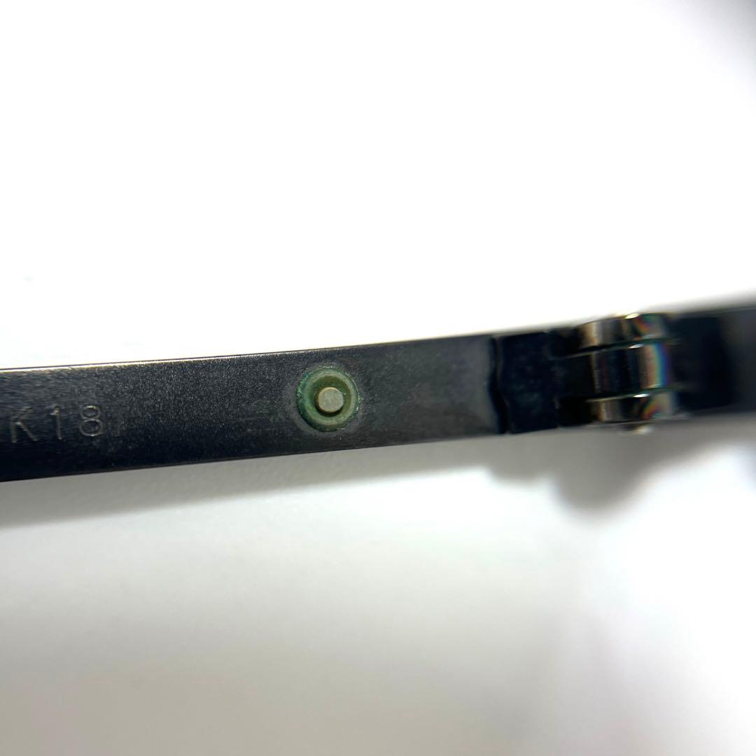 【K18刻印あり】《NEW YORK COLLECTION》チタン　度入りメガネ