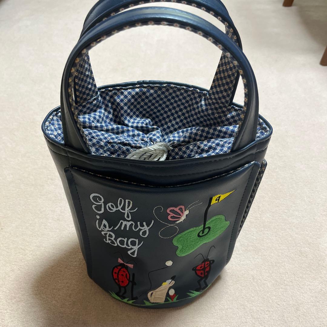 リンゴとミカン様♡ ゴルフカートバッグ　ネイビー　 美品