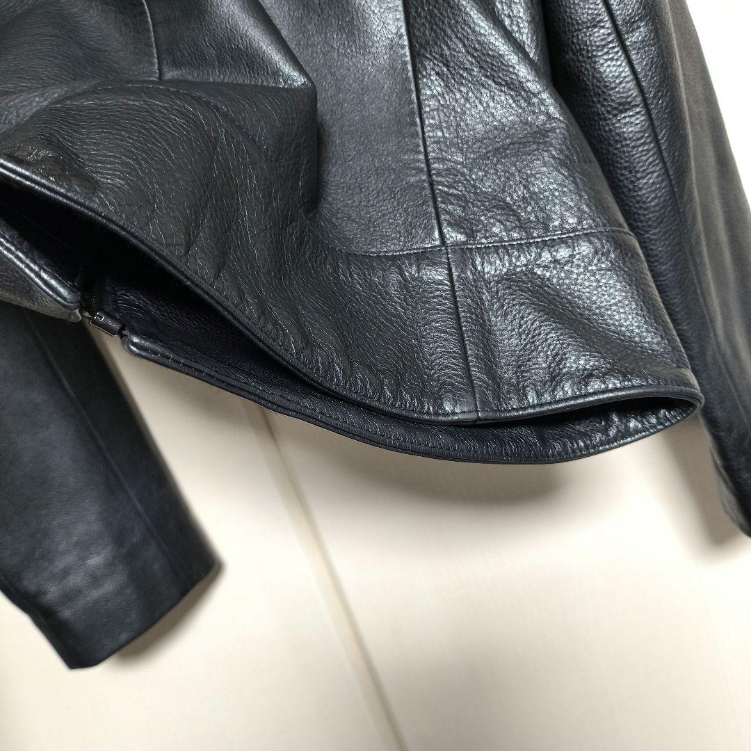 極美品　Theory セオリー ブルゾン シングルライダースジャケット 牛革　黒