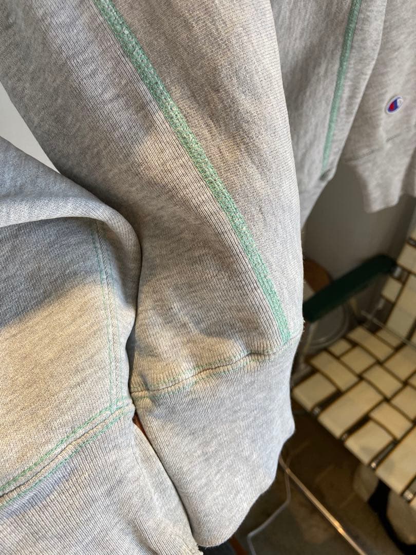 激レア　グリーンステッチ　80s champion reverse weave