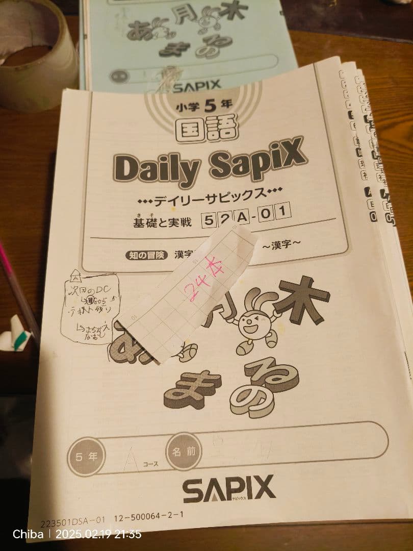 Daily Sapix 国語 5年 学習参考書