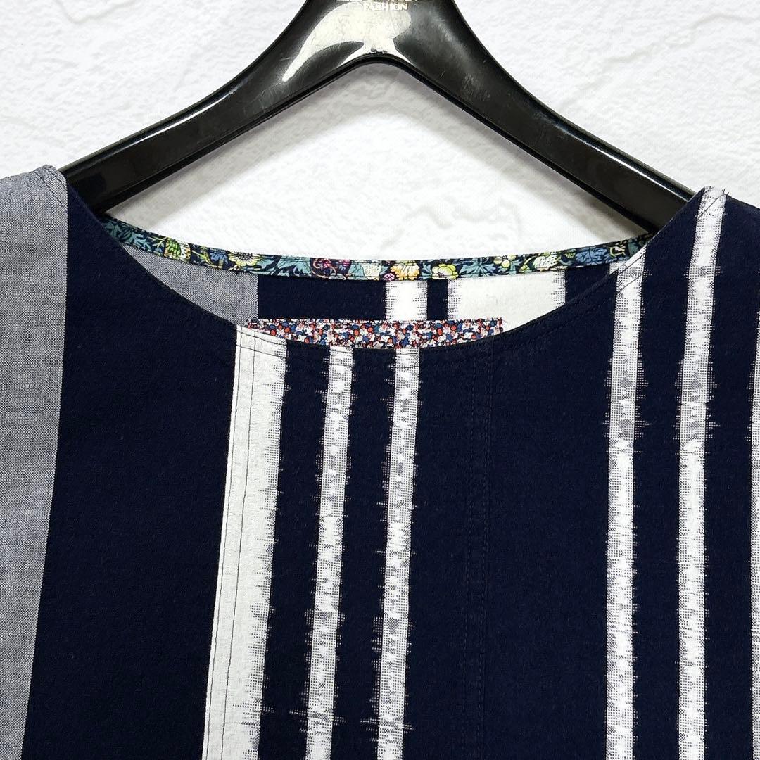 ✨美品✨KURUMI 久留米絣　チュニック　ワンピース　ギエモン　近年　コットン