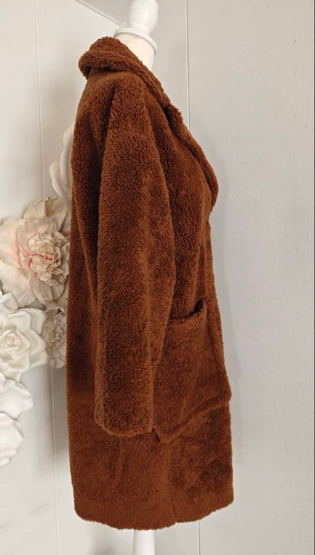 美品 Weekend Max Mara テディベア ボアコート ウール 38 茶