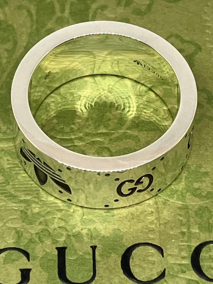 GUCCI adidas グッチ アディダス リング 銀 指輪 20号 中古