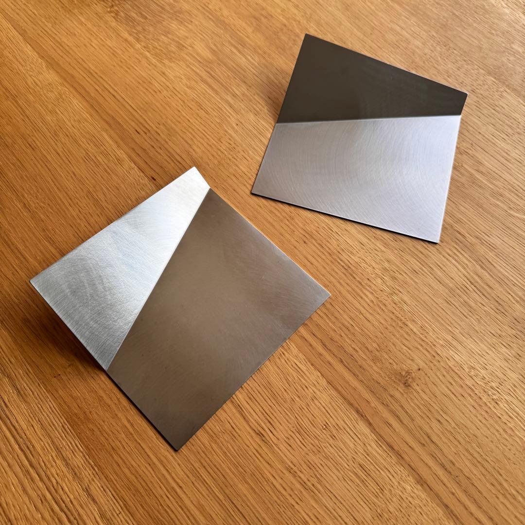 竹俣勇壱 Takemata Yuichi ステンレス角皿/折S 2枚セット