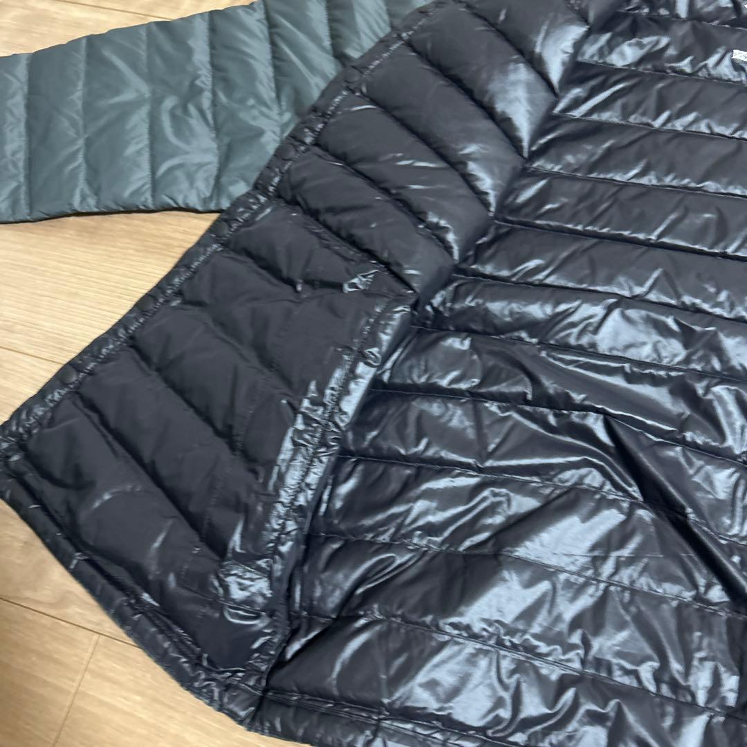 ダントン、クルーネックインナーダウンジャケット、サイズ38 カラーチャコール