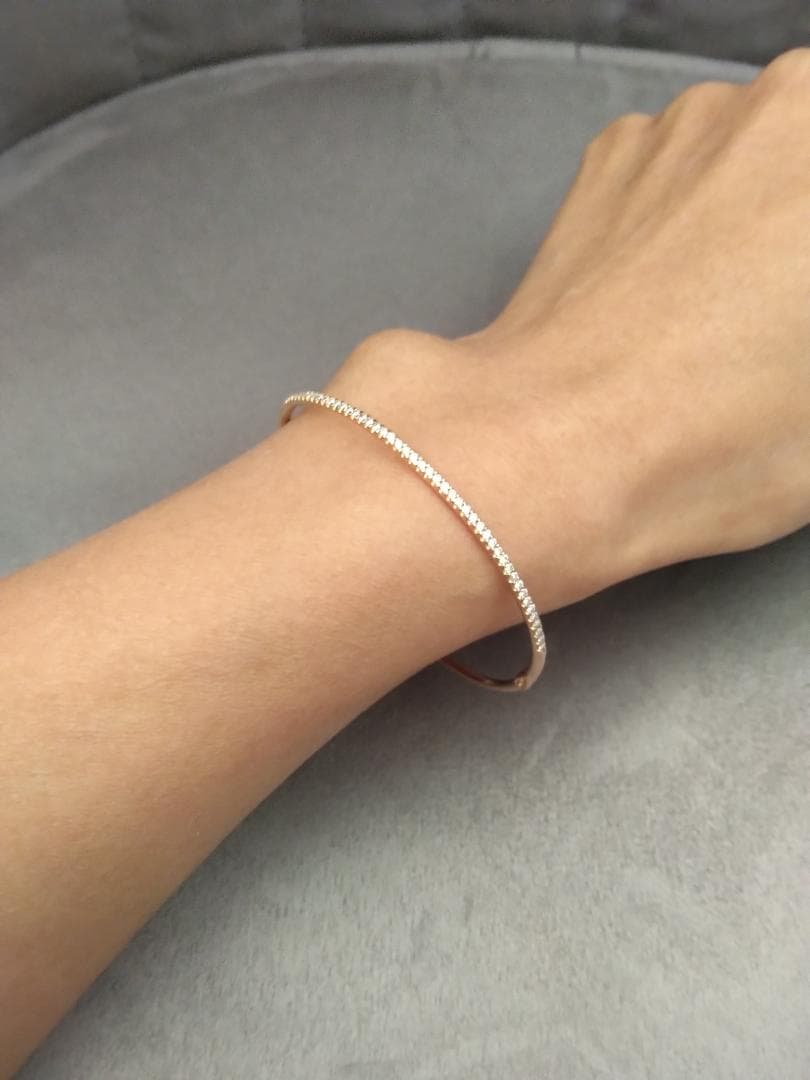 デビアス De Beers ライン LINE バングル PG 0.38ct