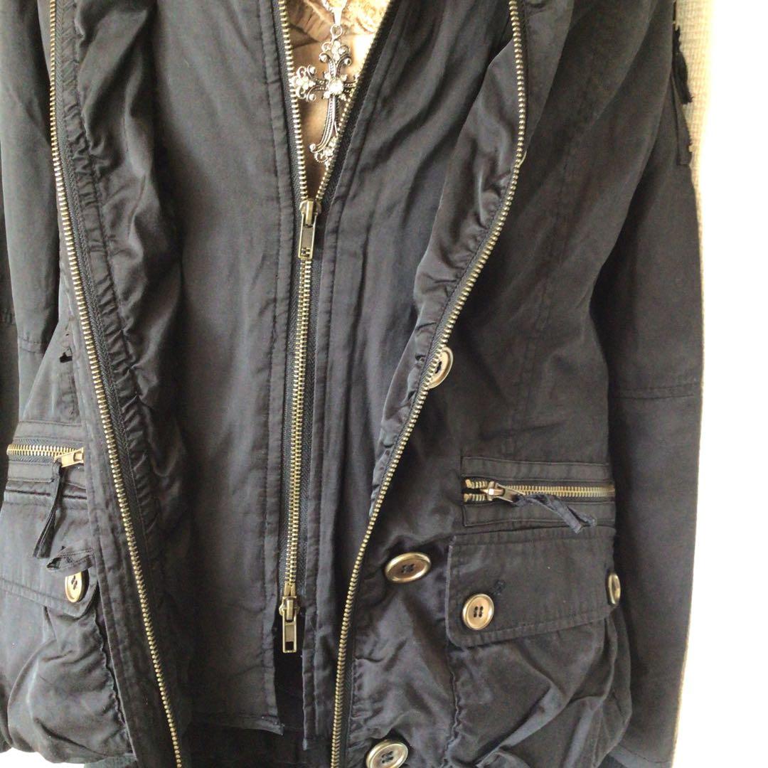 y2k ロングコートグランジフェアリー　平成ギャル お兄系 archive 黒