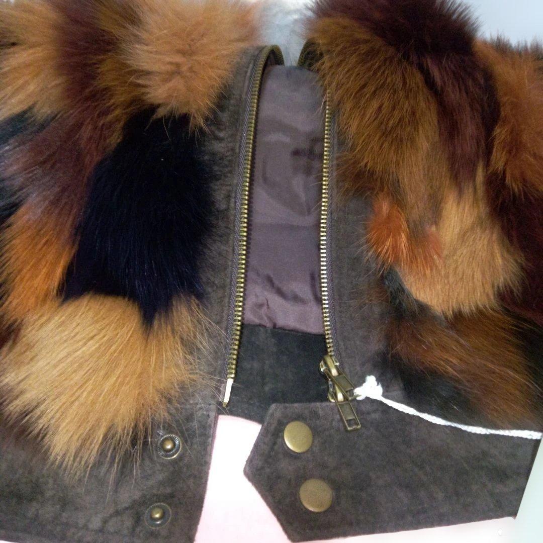 Jackrose ファー ベスト 3 フォックス+レザー ユニセックス