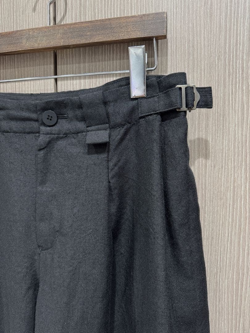 ISSEY MIYAKE MEN リネン混 ワイドパンツ 黒 サイズ2
