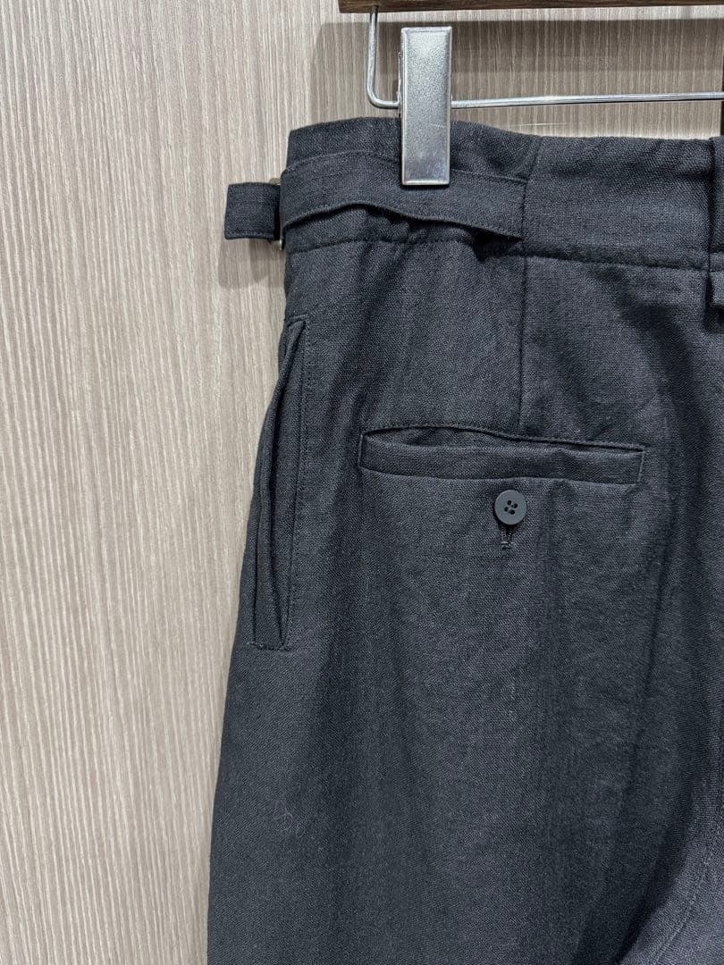 ISSEY MIYAKE MEN リネン混 ワイドパンツ 黒 サイズ2