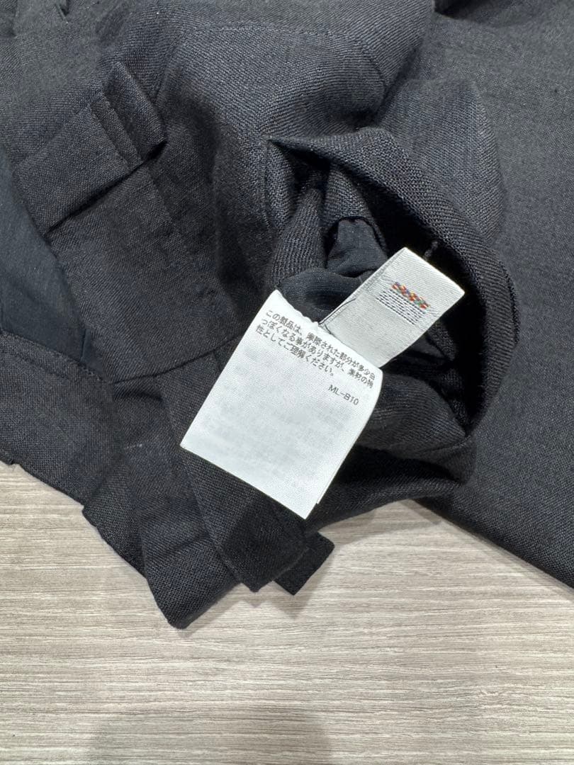 ISSEY MIYAKE MEN リネン混 ワイドパンツ 黒 サイズ2