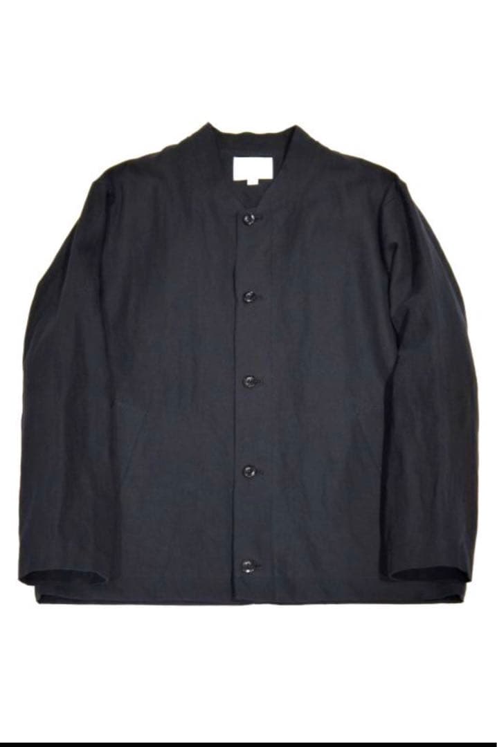 still by hand コットンリネン　ブルゾン　ダークネイビー　50