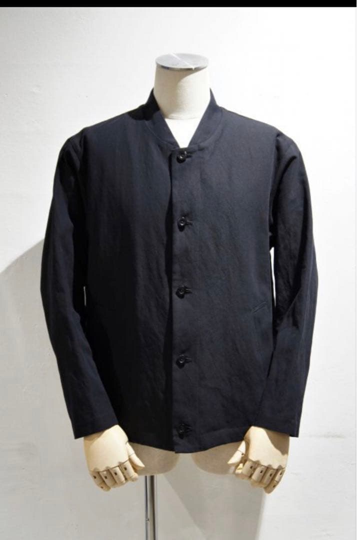 still by hand コットンリネン　ブルゾン　ダークネイビー　50