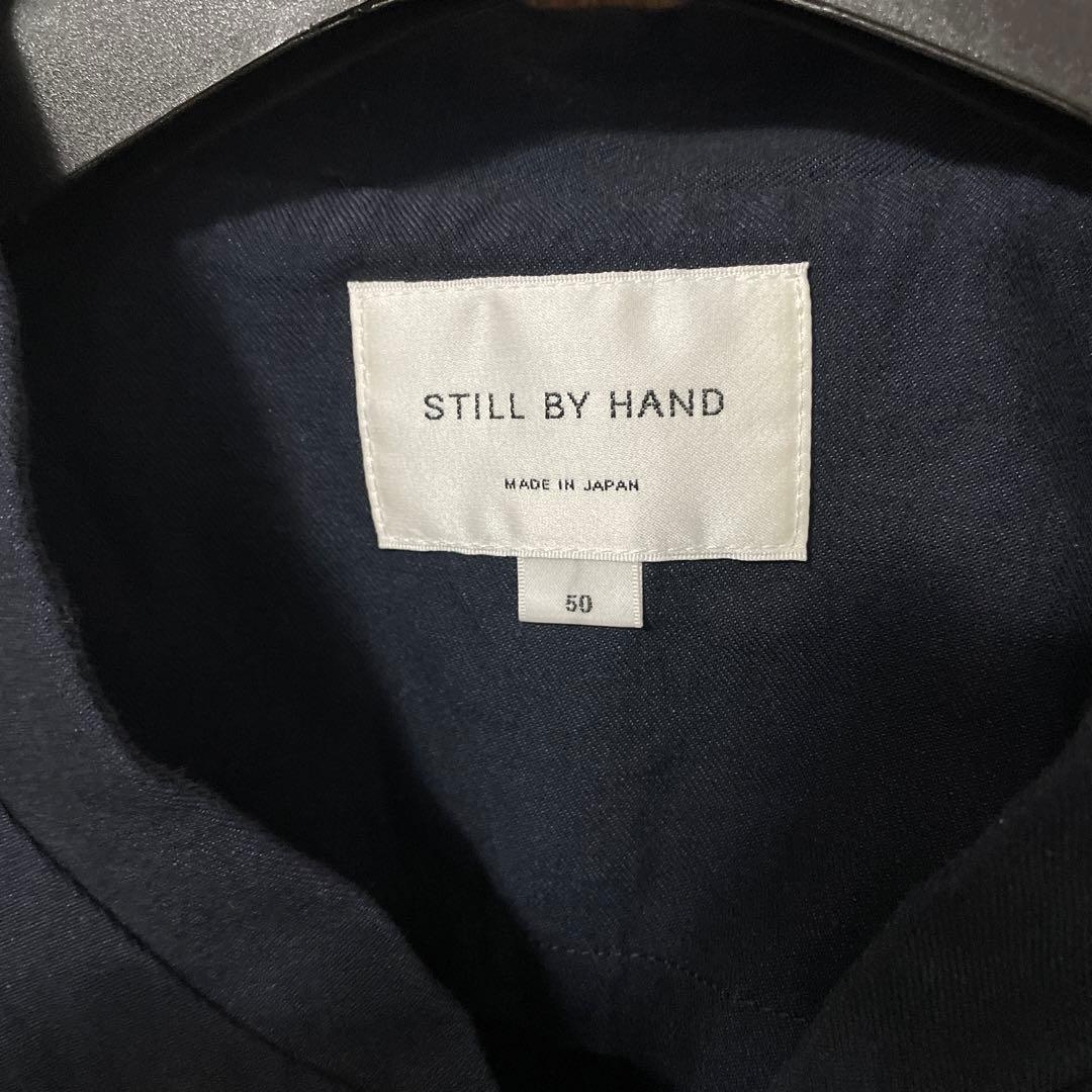 still by hand コットンリネン　ブルゾン　ダークネイビー　50