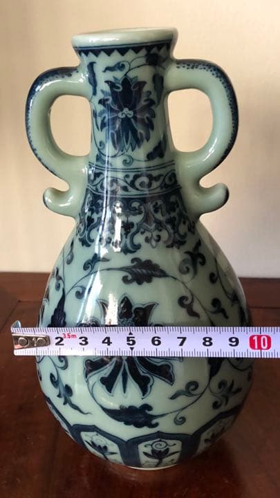 中華陶瓷 稀少双耳花瓶 台北早期任克重监製 年代品 美術品 古董品 收藏品