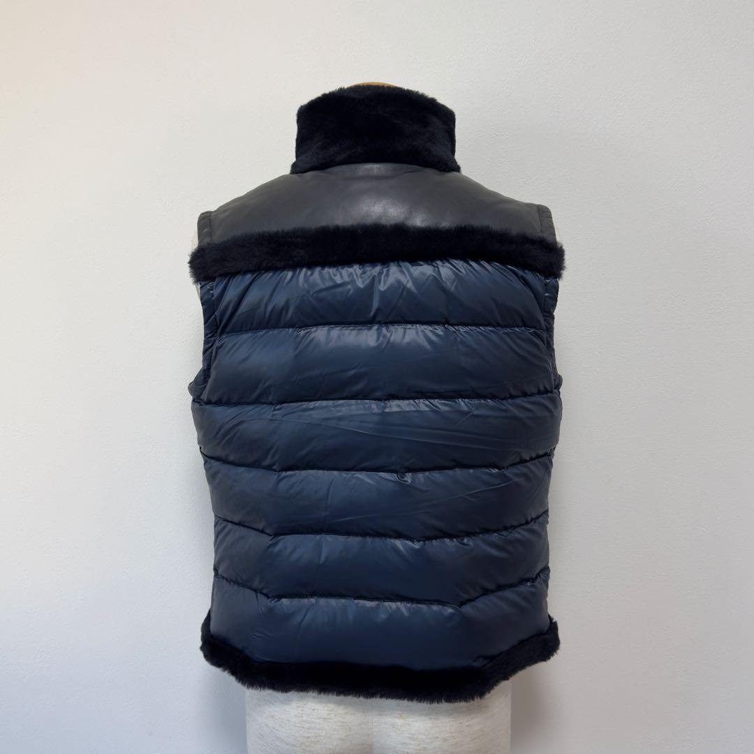 定価19.2万円 エンメティ シアリングムートン×ラムレザーダウンベスト 48