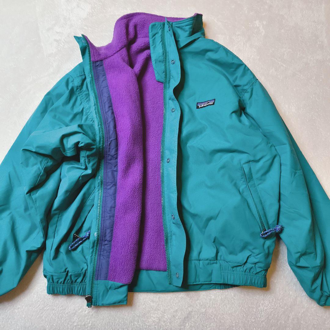 雪なし パタゴニア キッズ14 シェルドシンチラ ターコイズ×パープル