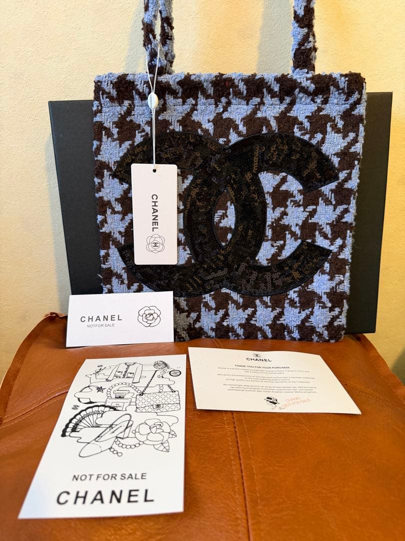CHANEL シャネル ハウンドトゥース トートバッグ　ショルダーバッグ