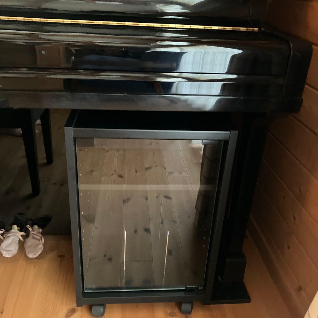 ピアノ下 楽譜収納 キャビネット キャスター付