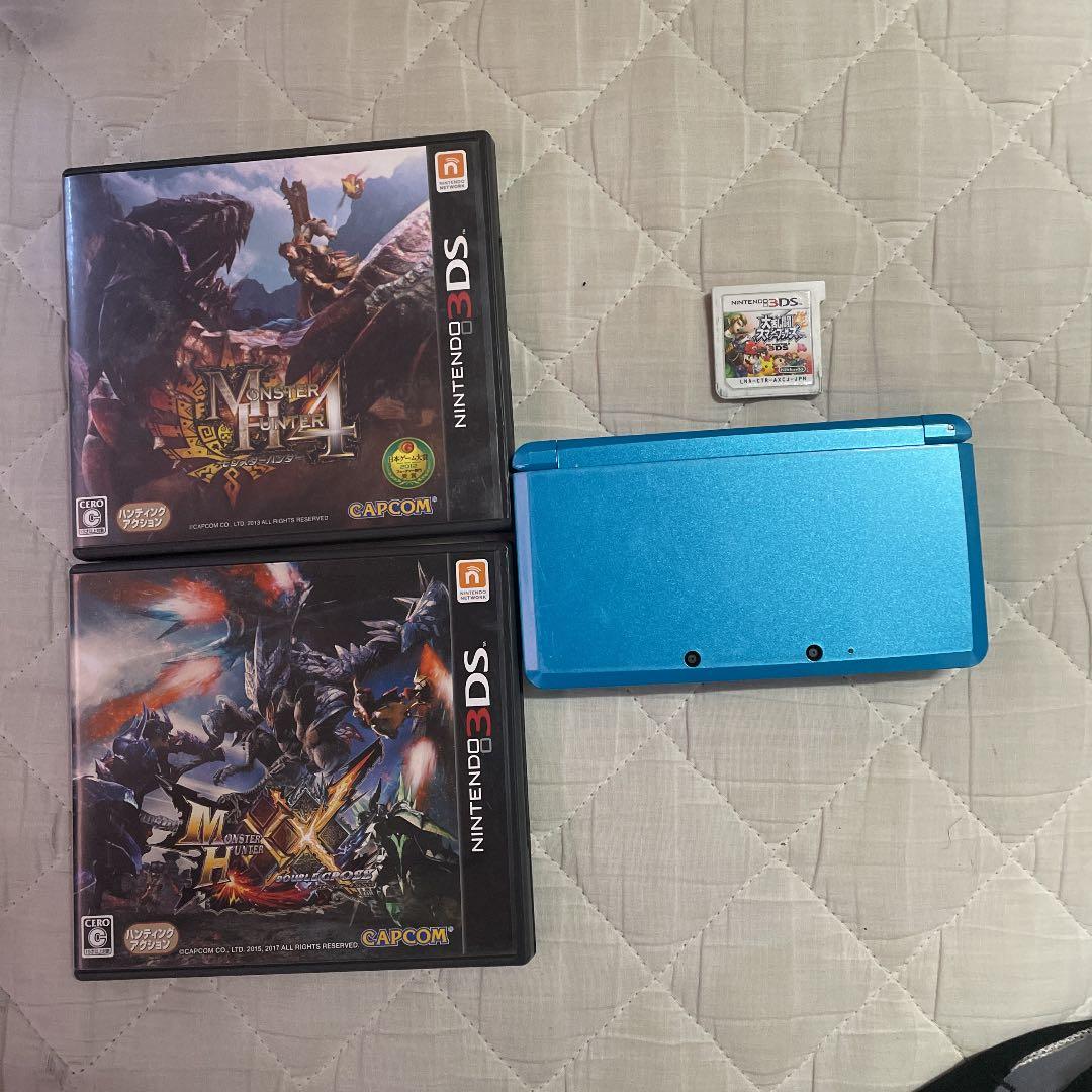 ニンテンドー3DS アクアブルー　ゲームソフト3つ