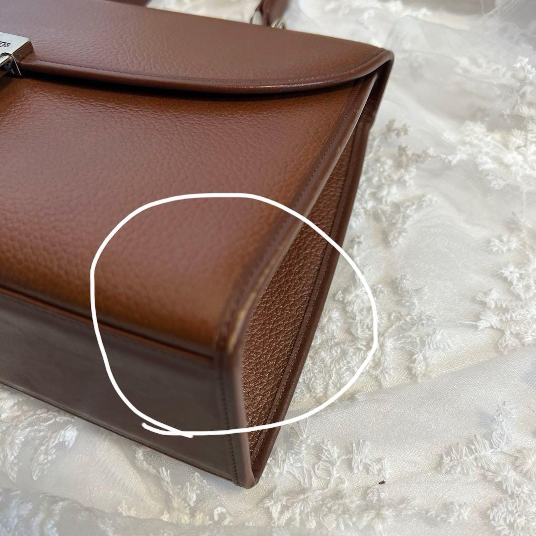 Burberry ブラウンレザー ショルダーバッグ オールドバーバリー2way