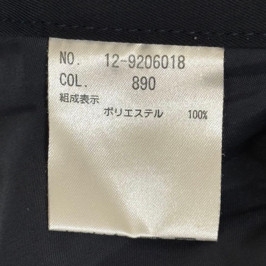 PLST パンツセットアップ　ノーカラー　パンツスーツ　ネイビー