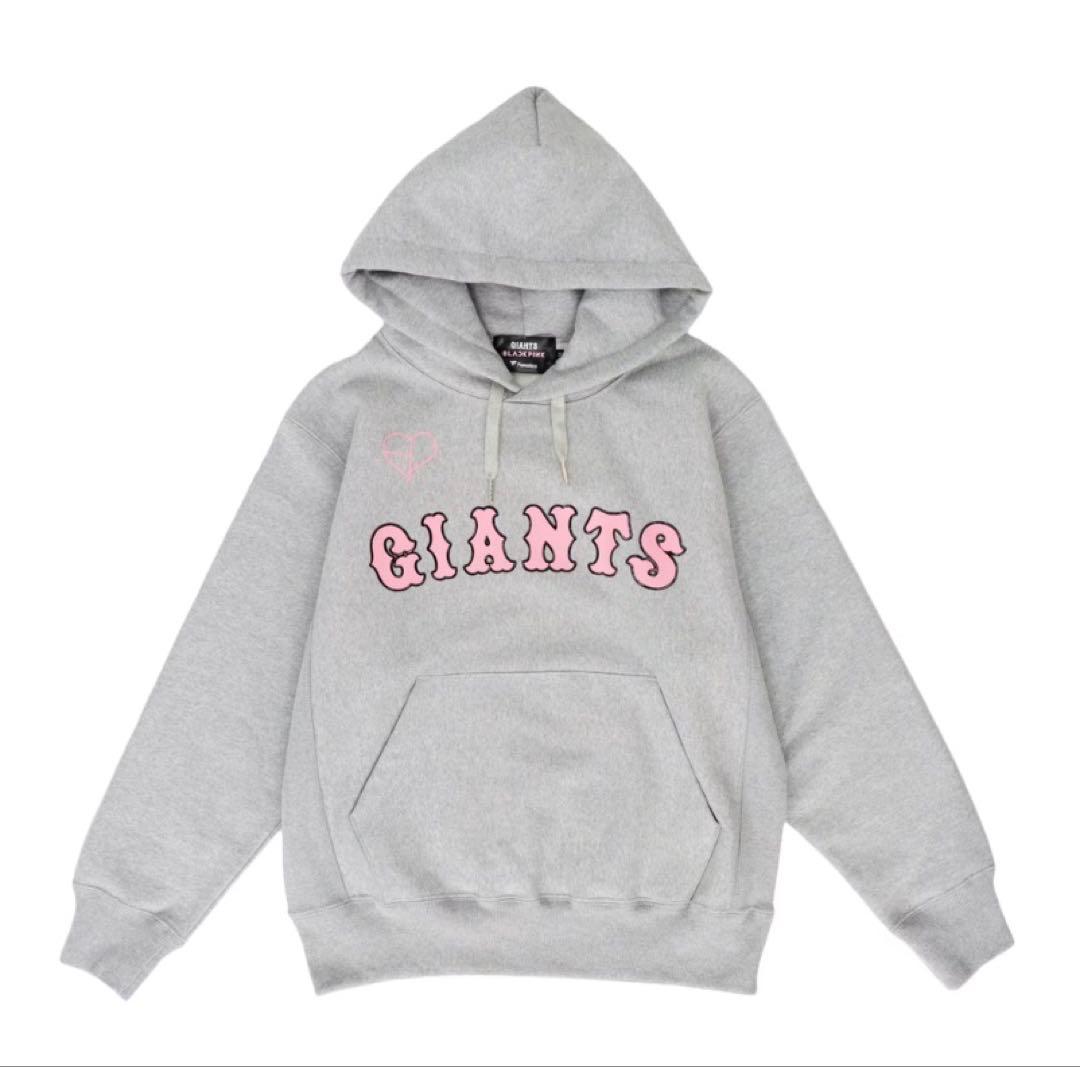 読売ジャイアンツ×BLACKPINK グレーパーカー【L】