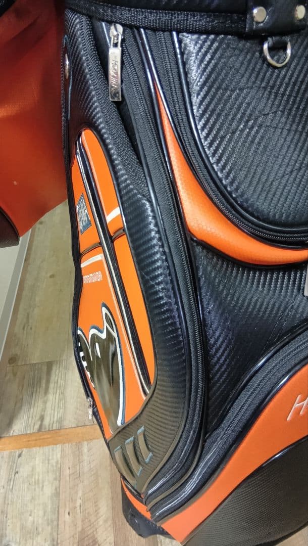 HONMA キャディバッツ ゴルフバッグ オレンジ＆ブラック　男女兼用９インチ