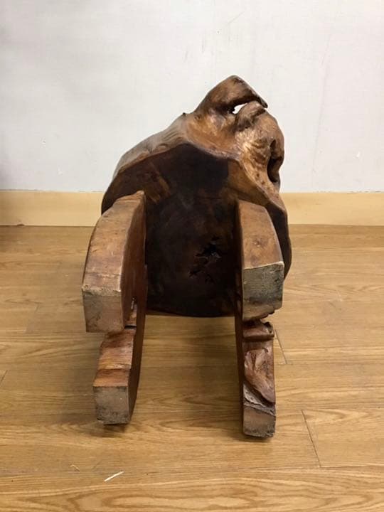 Jenny☆管85☆天然木椅子☆和製ヴィンテージ☆民芸家具☆総欅材☆花台