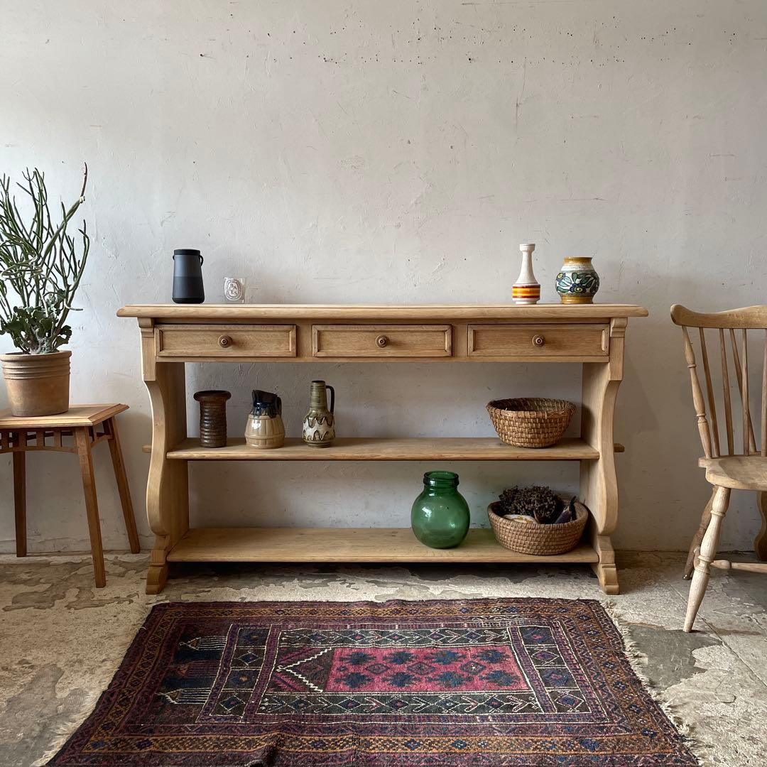 年末・年始SALE ビンテージ　ドロワーオープンカウンターコンソール　剥離