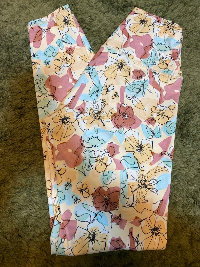 SUKALA ミックスフラワー ブラトップ・レギンスセットS オレンジイエロー