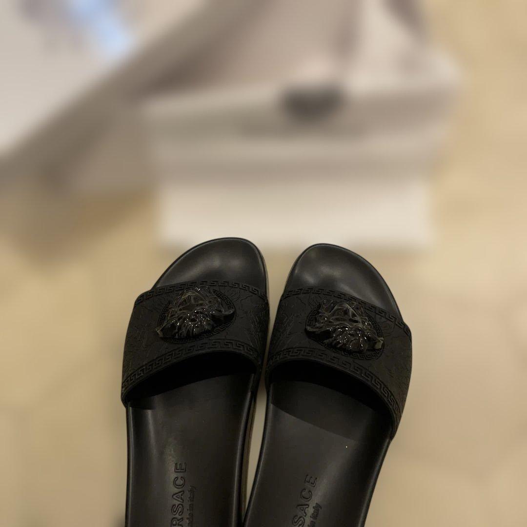 VERSACE ブラック ビーチサンダル　40