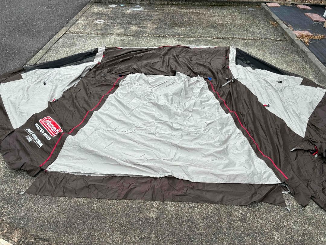 【美品】4Sワイド2ルームカーブ グランドシート マット コールマン