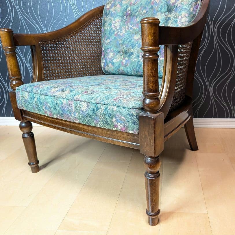 Sen　美品　カリモク　コロニアル シングルソファ　ヴィンテージ　チェア