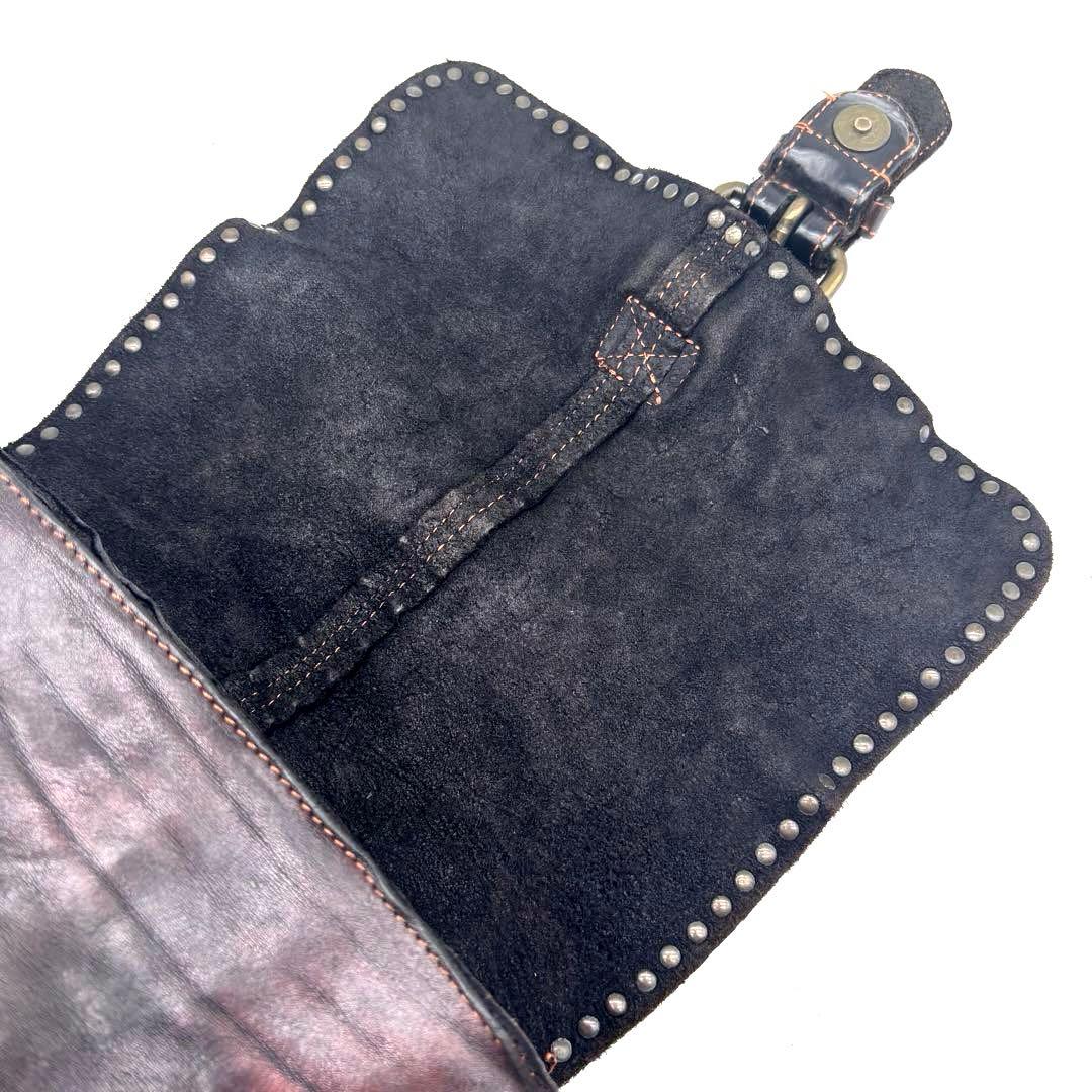 ✨激レア✨ カンポマッジ　ショルダーバッグ　スタッズ　2way　ビンテージ　焦茶