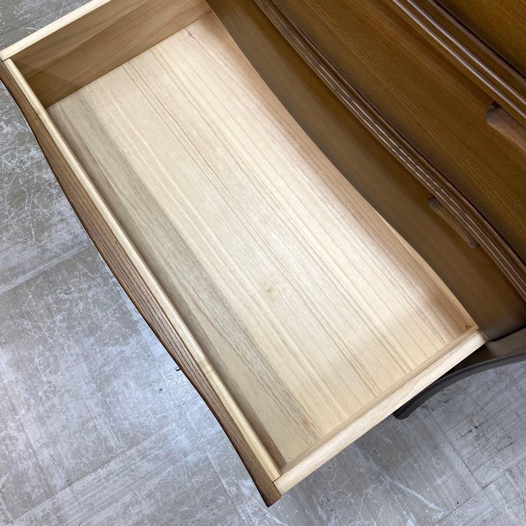 ジュエリーチェスト ハイチェスト 引出し収納 洋服タンス オーク材 ロココ調