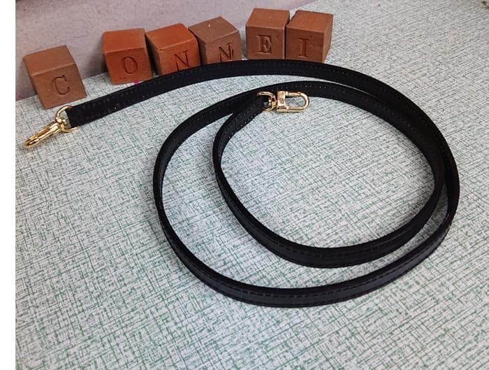 【きんた様】2本ヌメ革ショルダーストラップ　黒