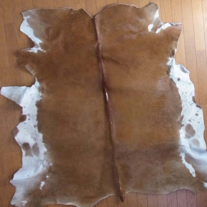 カウラグ 牛革 天然 レザー マット カーペット ラグマット