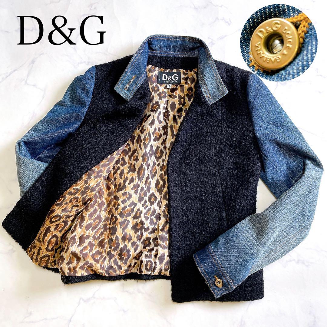 希少 DOLCE & GABBANA Gジャン 38 フロントボタン欠品 y2k