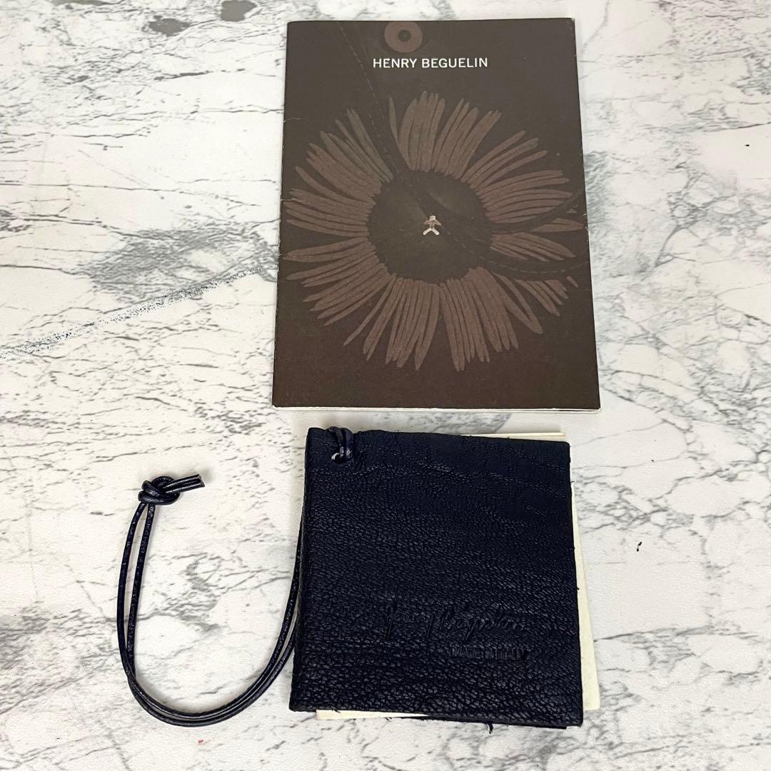 【美品】エンリーベグリン HENRY BEGUELIN レザー ショルダーバッグ