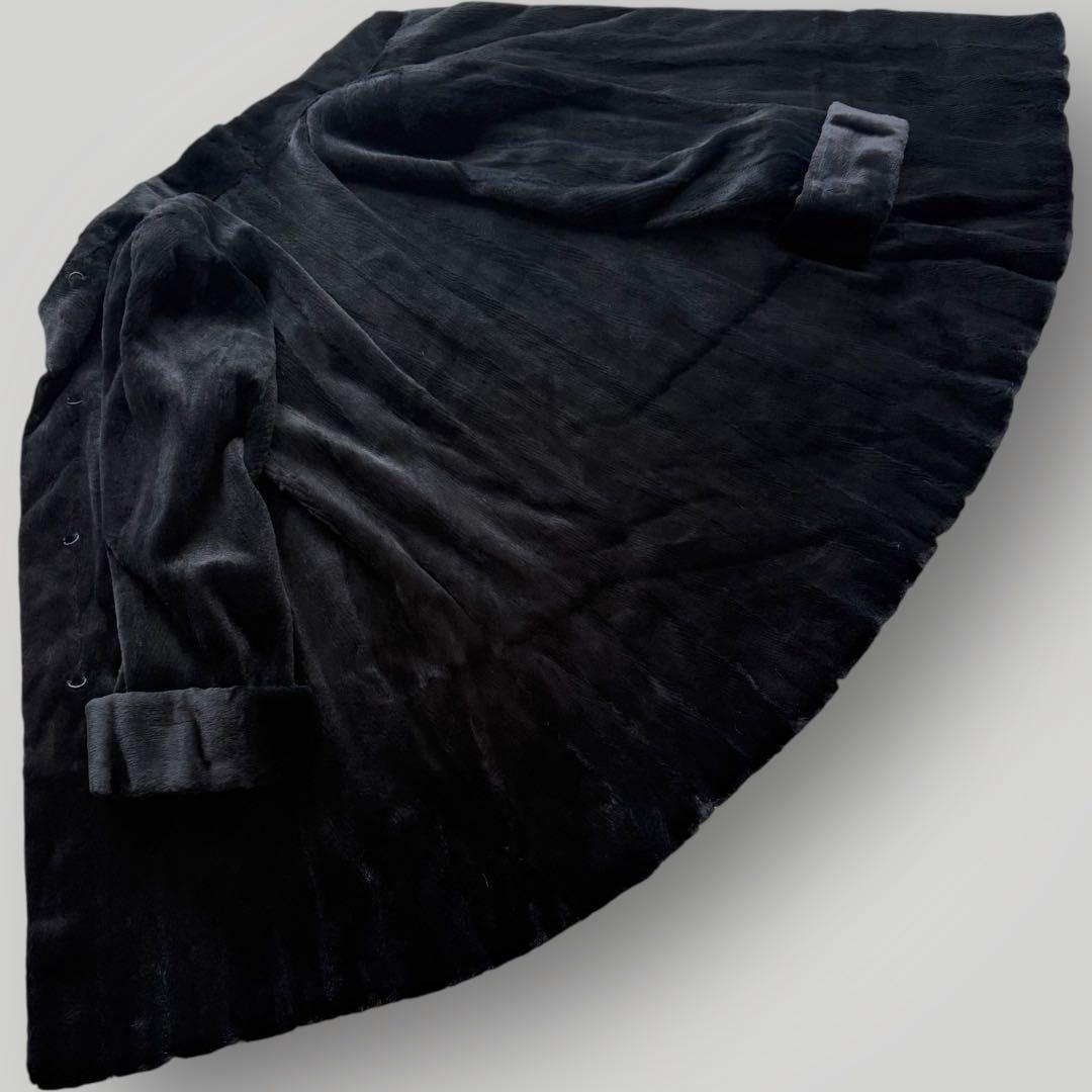 本毛皮☆EMBA シェアードミンク ファーコート ロールアップ 裾周り175㎝