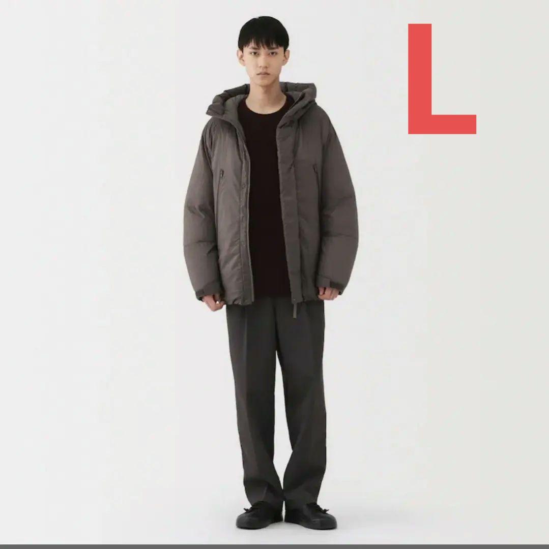 無地ラボ 紳士ダウンジャケット Lサイズ ダークモカブラウン